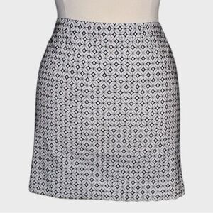 J Crew Factory Geometric Embroidered Cotton Mini Skirt
